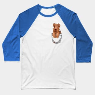 Pocket Cute Welsh Terrier dog Baseball T-Shirt